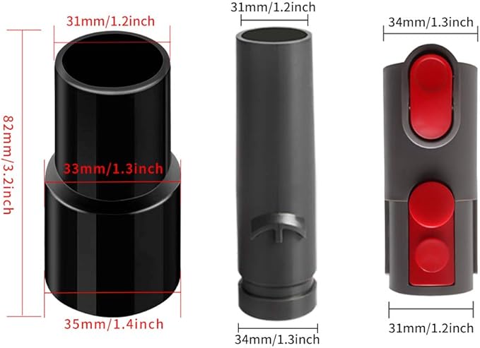 E.LUO Shop Vac Vacuum Replacement Attachments - 32mm & 35mm Dusty Brush, Air Vents, Corner & Pets Accessories