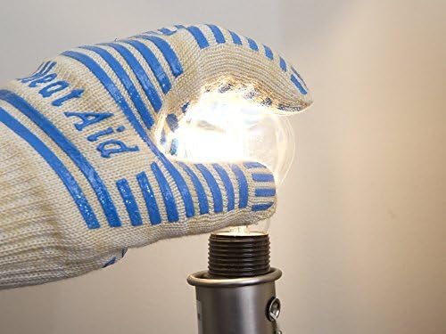 GRILL HEAT AID BBQ Grill Gloves Heat Proof for Grilling โ Fireproof 1472ยฐF Heat-Resistant Grill Mitts for Outdoor Barbecue and Smoker, Campfire, Fire Pit, Oven Glove with Fingers for Baking Pizza