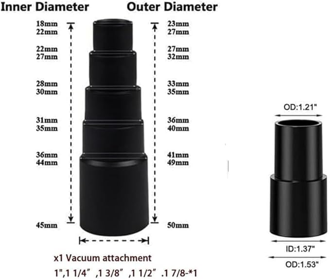 Universal Vacuum Attachments Kit -Shop Vac Attachments 2 1/2" 1 1/4" Vacuum Attachments Cleaners Accessories for Shop Vacuum Cleaner Attachments Brushes for Shop Vac Attachments Set of 11 (3set)