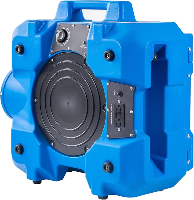 MOUNTO HEPA500 Commercial 500cfm Air Purifier Hepa Air Scrubber Negative Air Machine Roto-Molded (Blue)