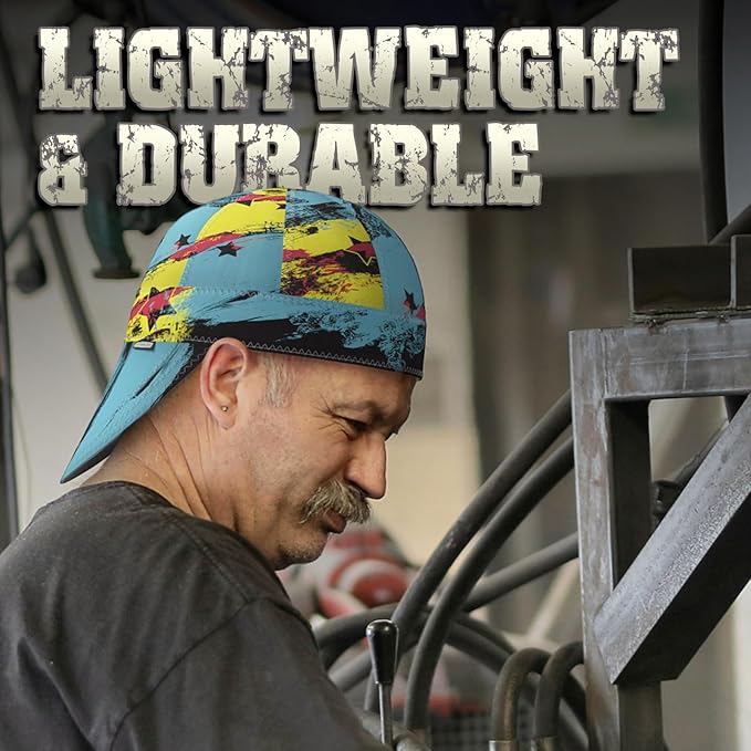 YESWELDER Welding Cap, Bay Style 7-3/8", Heat-Resistant Reversible Durable Protective Welders Cap
