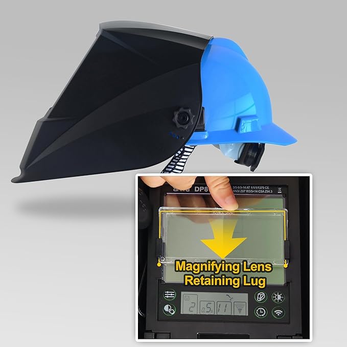 Antra Digital Auto Shade Darkening Welding Helmet DP8-G - True Color TOP Optical Class 1/1/1/1, Wide Shade Range 4/5-14 w Shade Lock, Low TIG Rating 2A - Precision Protection for Welding Excellence