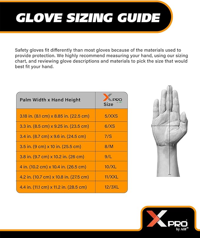XPRO Si6 Series 3NLPRC6 Tig Welding Gloves: Kevlar & Enhanced Visibility-Certified, Sizes Small to 2xl | 3xl for Mens & Women