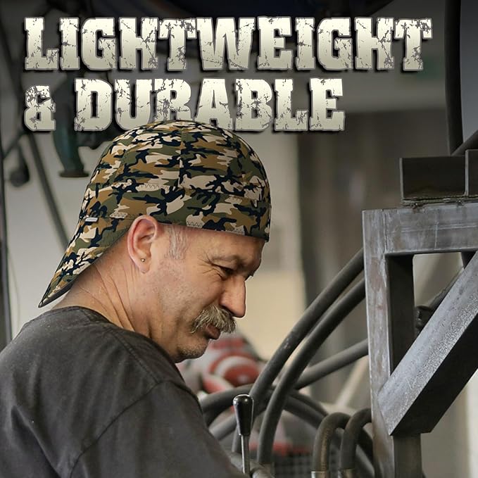 YESWELDER Welding Cap, Camouflage Style 7-1/4", Heat-Resistant Reversible Durable Protective Welders Cap