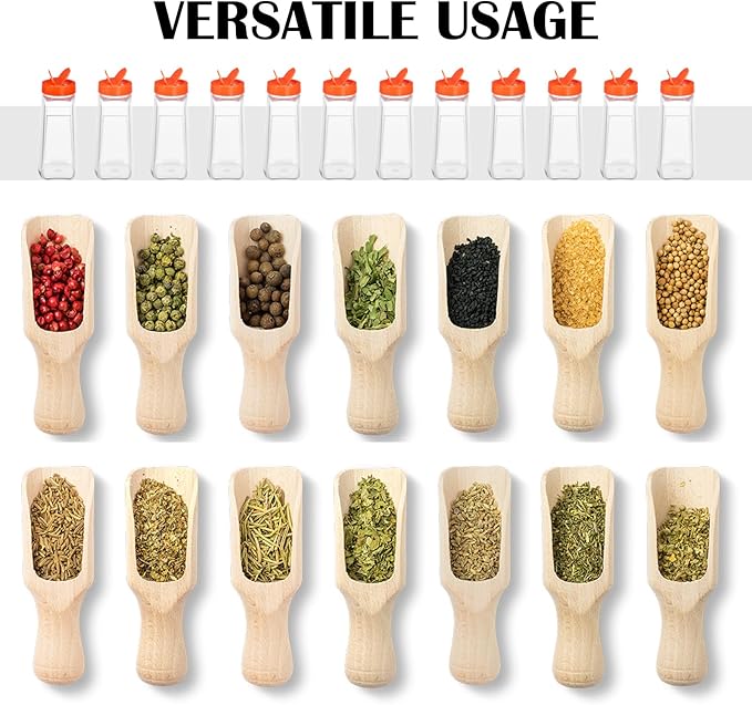 16 Pcs 32 oz Plastic Spice Jars with Black Shaker Cap Large Bottle Empty Powder Storage Containers Reusable Seasoning Shaker for Kitchen Cabinet Salt Herbs Storing