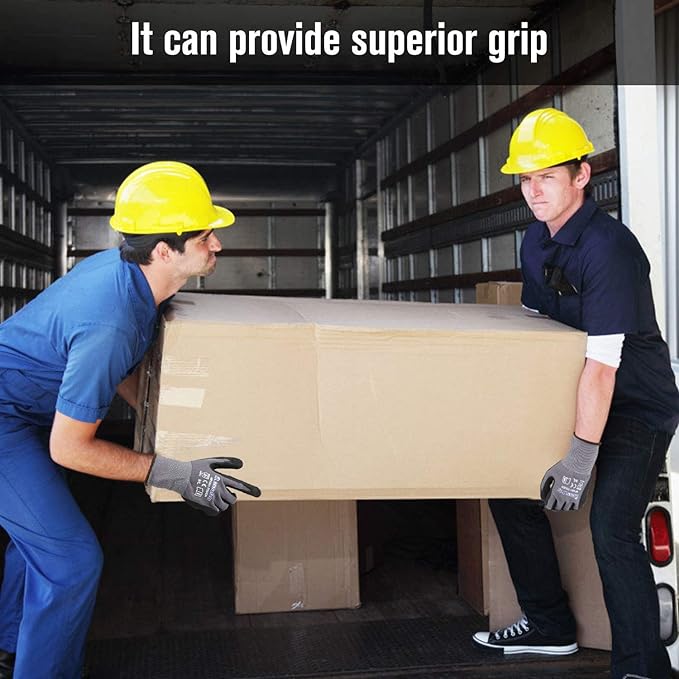 NP1001 Safety Work Gloves Comfort Stretch Fit Power Grip Smart Touch Durable Foam Coated