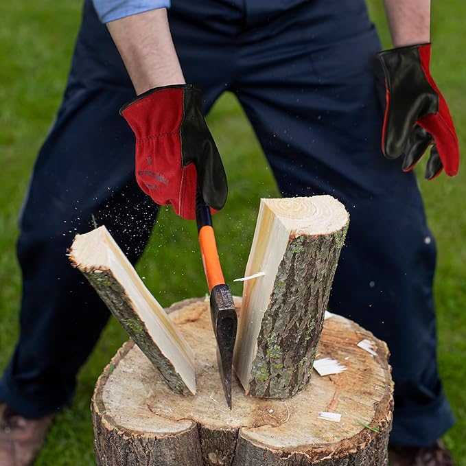 Strongarm Leather TIG Welding Gloves with Reinforced with Elastic Wrist for Construction BBQ Gardening Mechanix Driver