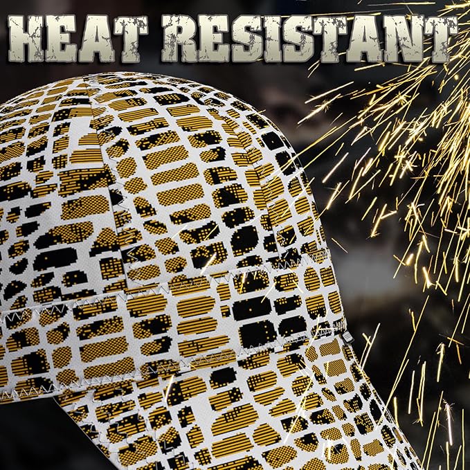 YESWELDER Welding Cap, Leopard Style 7-1/4", Heat-Resistant Reversible Durable Protective Welders Cap
