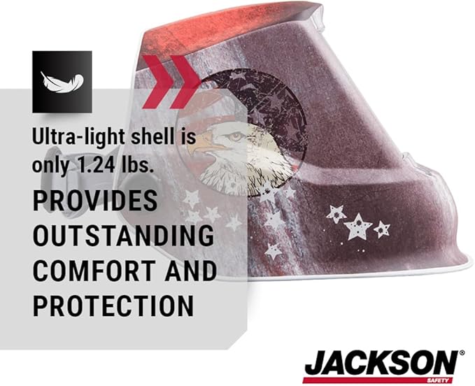 Jackson Safety Premium Graphic Welding Hood with ADF - Ultra Lightweight Auto Darkening Welding Helmet - ANSI Z87.1 (Multiple Styles)