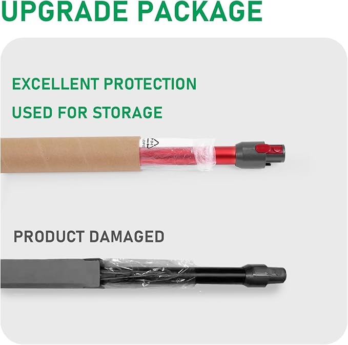 Dyson Replacement Wand Tube Quick Release Compatible for Dyson V15 V11 V10 V8 V7 Vacuum Accessories Parts, 28.7in Extension Cleaner Attachment for Home Office (Red)