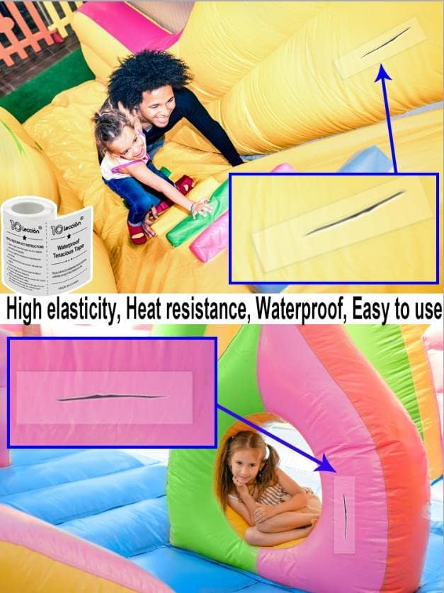 4in*5ft Air Mattress Patch Kit Heavy Duty, Bounce House Repair Kit, Vinyl Pool Patch Repair Kit, TPU Patch for Above Ground Pools, Tent, Canvas, Canopy, Floats, Tubes, Air Bed, Pool Inflatables