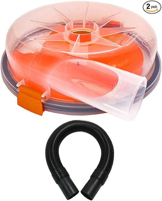 PRO, Low-Profile Dust Separator for Shop Wet/Dry Vacuums, Up to 99.9% efficiency, Fits Standard-Lid Gallon Buckets, Made in USA. (One Dust Collector, One Hose)