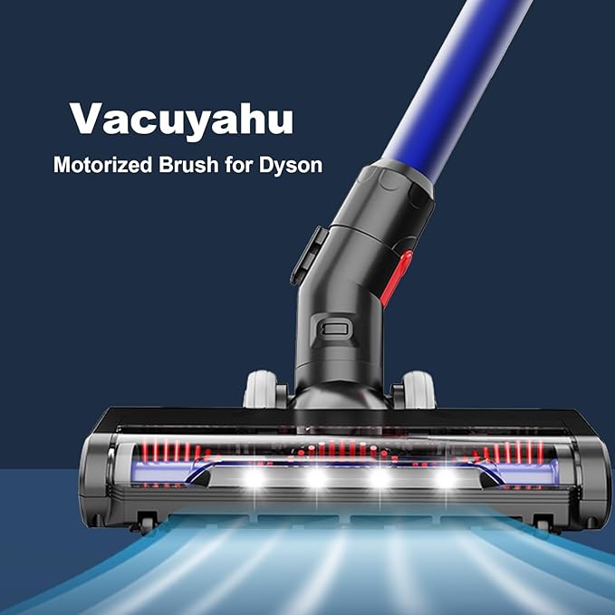 Motorized Brush with Headlights for Dyson V10 V11 Vacuum Cleaners,Updated Motorhead Attachment for HardWood Floor or Carpet Cleaning,Replacement Head Compatible with Dyson V10 Models