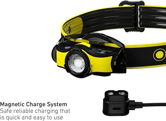 Ledlenser, iH5R High Power LED Professional Headlamp, Rechargeable or AA Alkaline Batteries, Compact, Lightweight, Multiple Helmet Mounting Options