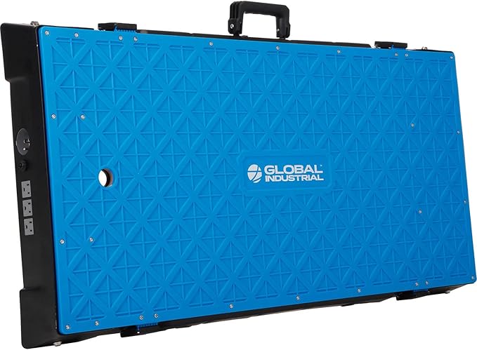 Global Industrial 4-in-1 Portable Workbench with Power Strip