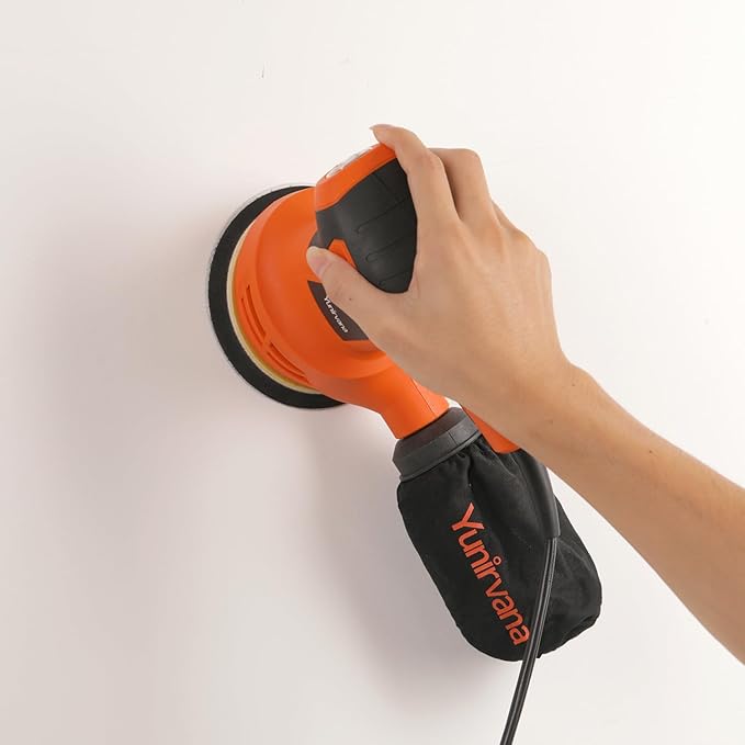 Orbital Sander,2.4Amp 13000 OPM Random-Orbit Sanders 6 Variable Speeds with 15Pcs Sanding Discs 125mm, Electric Sander with Dust Collector for Sanding and Polishing