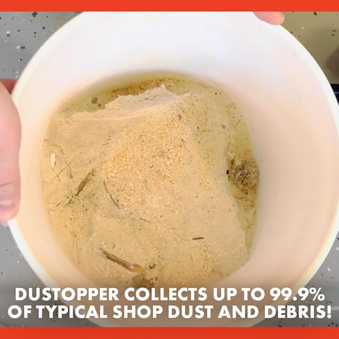 PRO, Low-Profile Dust Separator for Shop Wet/Dry Vacuums, Up to 99.9% efficiency, Fits Standard-Lid Gallon Buckets, Made in USA. (One Dust Collector, One Hose)