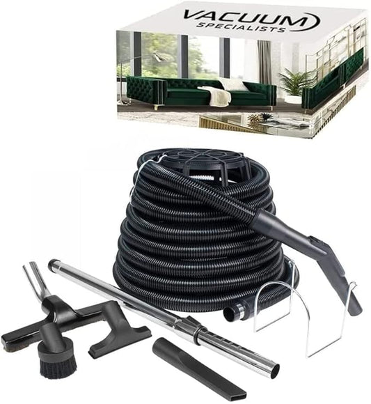 Vacuum Specialists Central Vacuum 30' Hose and Accessories Basic Garage KIT