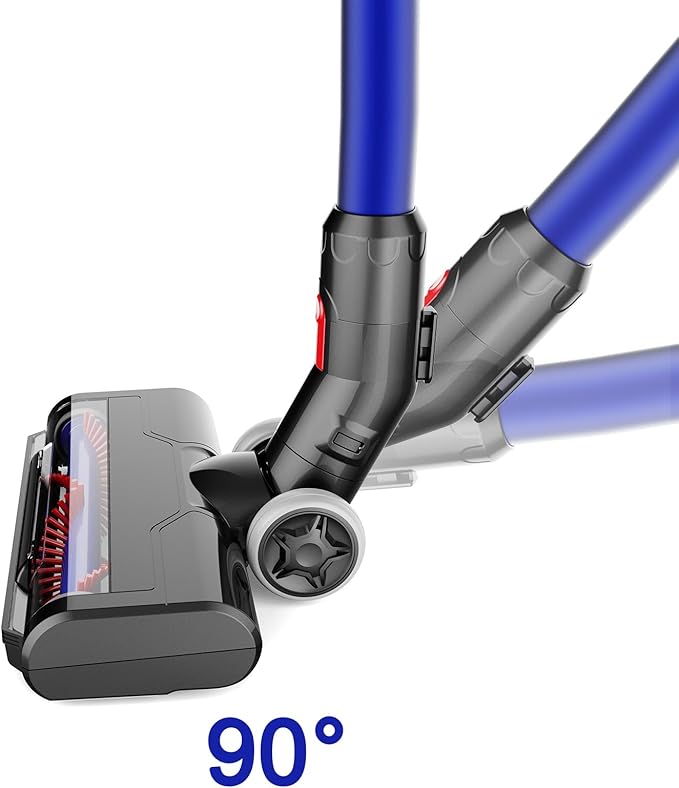 Updated Motorized Nozzle with Headlights for Dyson V7 V8 Vacuum Cleaners, Motorhead Brush Attachment for HardWood Floor or Carpet Cleaning,Replacement Soft Roller Head for Dyson V7 Series