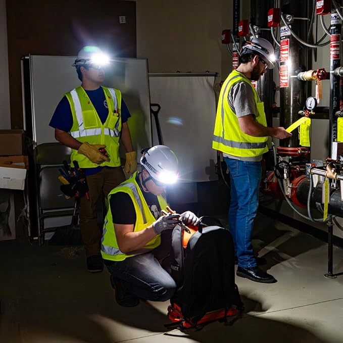 Klein Tools 56308 Rechargeable Headlamp with Strap, 575 Lumens, Wide-Beam LED, All-On or Direct Focus Modes, for Work and Outdoors