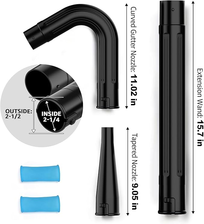 Sealegend Gutter Cleaning Tools for 2-1/2 in. Wet/Dry Vacuum Cleaner, Shop Vacuum Hose Attachments for Cleaning or Blowing Debris from Gutters, 2-1/2 in. Upgrade Lockout Design Shop Vac Accessories