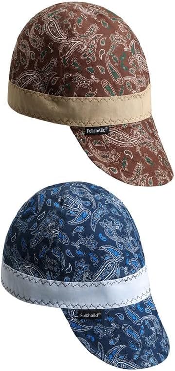 Fullsheild Reversible Welding Cap, Lightweight Cotton Comforts for Safety and Protection, FR 6 Pannel Printed Caps