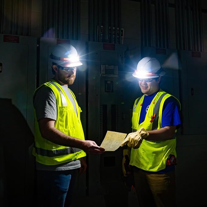 Klein Tools 56308 Rechargeable Headlamp with Strap, 575 Lumens, Wide-Beam LED, All-On or Direct Focus Modes, for Work and Outdoors