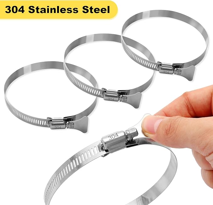 2 1/2"x20'Dust Collection Hose,2-1/2Inch Collector Flexible Tube with 304 Stainless Steel Clamps,PVC 2.5"Dust Collection Hose- Puncture Resistant (2 1/2"x20')