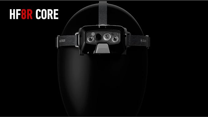 Ledlenser HF8R Core Hands Free, Rechargeable Headlamp, Dust and Water Resistant, 1600 Lumens, Black