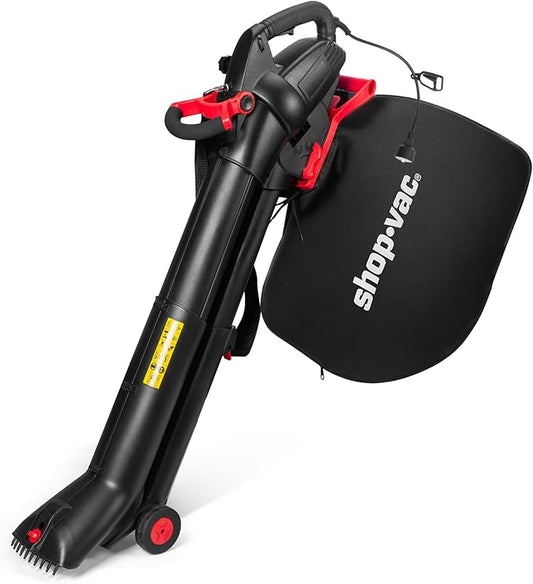 Shop-Vac 3 in 1 Electric Leaf Blower, Vacuum & Mulcher for Lawn Care, 180 mph Airflow, 530 cfm Delivery Power, 35L Collection Bag