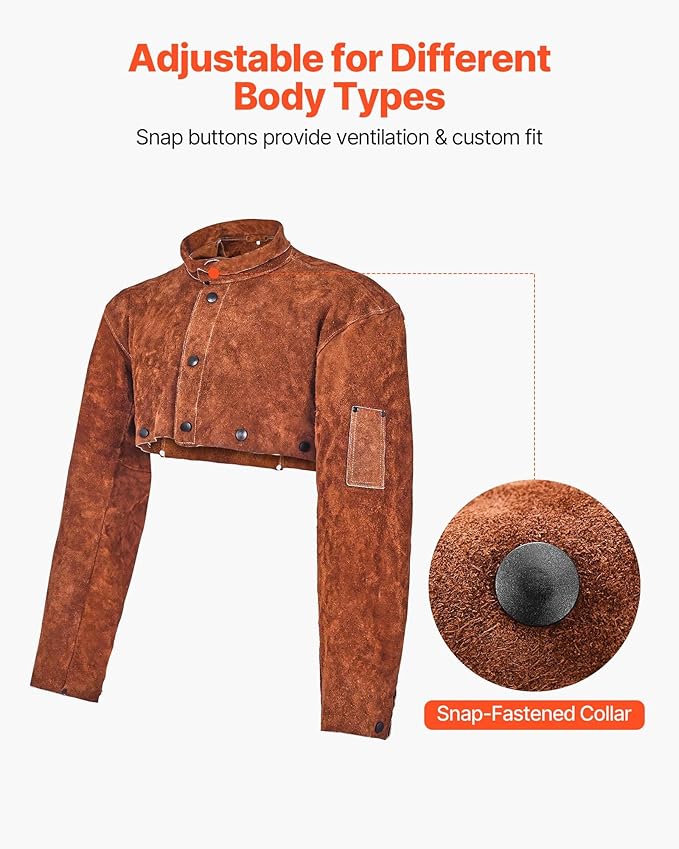 VEVOR Unisex Leather Welding Cape Sleeve