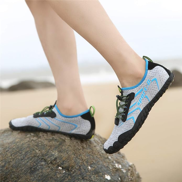 UBFEN Water Shoes Aqua Swim Shoes Mens Womens Beach Sports Quick Dry Barefoot for Boating Fishing Diving Surfing