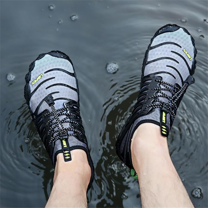 UBFEN Water Shoes Aqua Swim Shoes Mens Womens Beach Sports Quick Dry Barefoot for Boating Fishing Diving Surfing