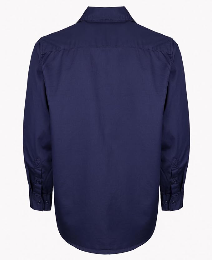 KONRECO FR Shirts for Men Fire Resistant Button Down Work Shirt 100% Cotton 6.5oz Lightweight Welding Shirts