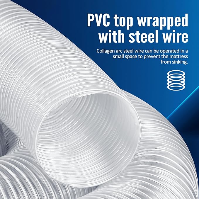 Heavy PVC 2 1/2" x 10' Dust Collection Hose,Flexible Clear Debris and Fume Collection Hose with Stainless Steel Clamps for Dust Collectors with 2 1/2" Ports, Ideal for Shop Vacuums