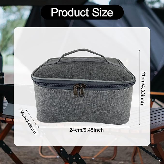 Gas Canister Storage Bag Camping Utensil Bag Pouch Protector Carry Case Tableware Storage Organizer for Picnic Travel Camping