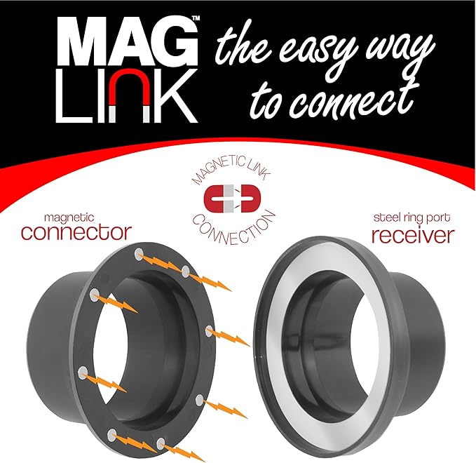 4" Magnetic Dust Collection Fittings Super Pack for Dust Collectors, Quickly Connect Hose to Machinery Ports
