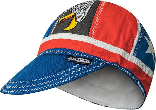 YESWELDER Welding Cap, Eagle Style 7-1/2", Heat-Resistant Reversible Protective Welders Cap