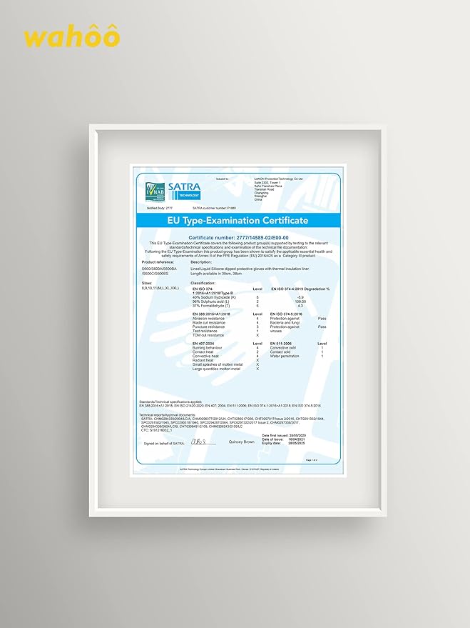 LANON Protection Wahoo Liquid Silicone Smoker Oven Gloves, Food-Contact Grade, Heat Resistant Gloves for Cooking, Grilling, Baking, Yellow, M/8