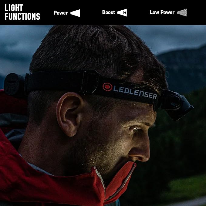 Ledlenser, H7R Core Rechargeable Headlamp, High Power LED, 1000 Lumens, Hands-Free Light for Home, Waterproof, Outdoor, Camping, and Emergency Use, Black