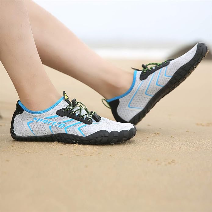 UBFEN Water Shoes Aqua Swim Shoes Mens Womens Beach Sports Quick Dry Barefoot for Boating Fishing Diving Surfing