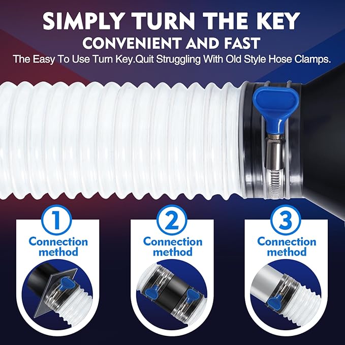2 1/2" x 10' PVC Dust Collection Hose, Puncture-Resistant, Heavy-Duty Flexible Clear Fume Hose with Carbon Steel Wire Coil for Dust Collection Systems, Woodworking, Workshops