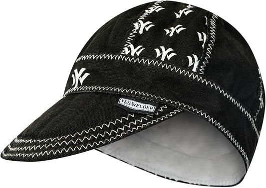 YESWELDER Welding Cap, YesWelder Style 7-1/8", Heat-Resistant Reversible Protective Welders Cap