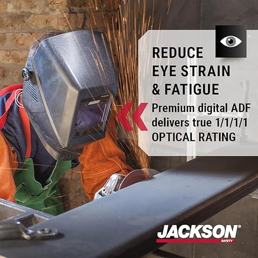 Jackson Safety Insight ADF Welding Helmet - Ultra Lightweight, Auto Darkening Welding Hood with HSL Narrow Shell Design for Confined Spaces - ANSI Z87.1 & CSA Z94.3