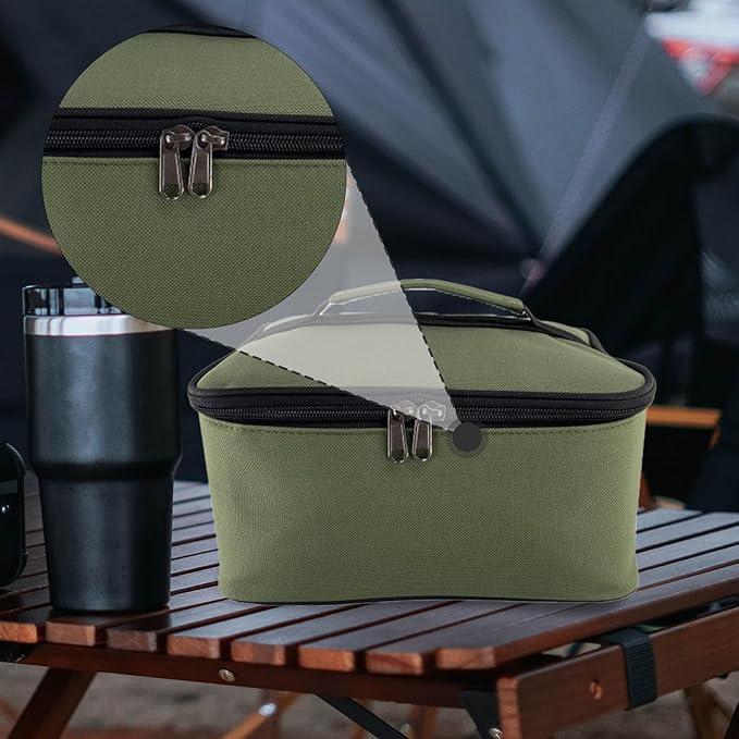 Gas Canister Storage Bag Camping Utensil Bag Pouch Protector Carry Case Tableware Storage Organizer for Picnic Travel Camping