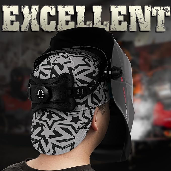 YESWELDER Welding Cap, Stellar Style 7-3/4", Heat-Resistant Reversible Durable Protective Welders Cap