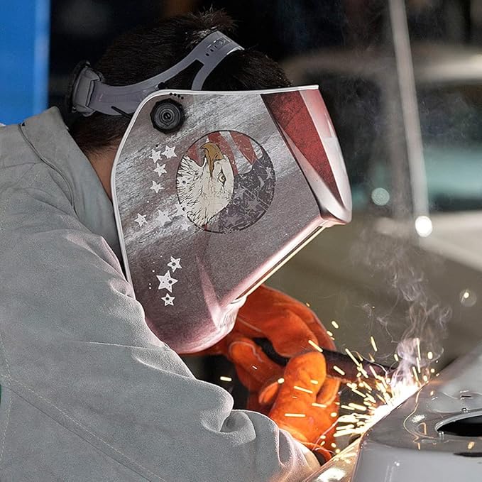 Jackson Safety Premium Graphic Welding Hood with ADF - Ultra Lightweight Auto Darkening Welding Helmet - ANSI Z87.1 (Multiple Styles)