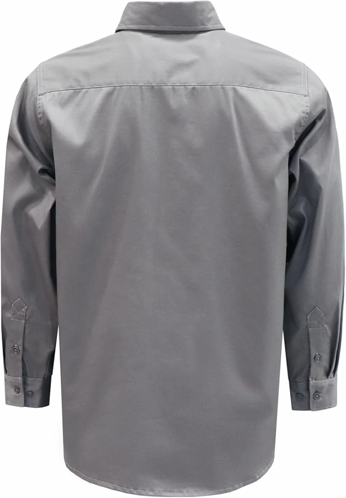 KONRECO FR Shirts for Men Fire Resistant Button Down Work Shirt 100% Cotton 6.5oz Lightweight Welding Shirts