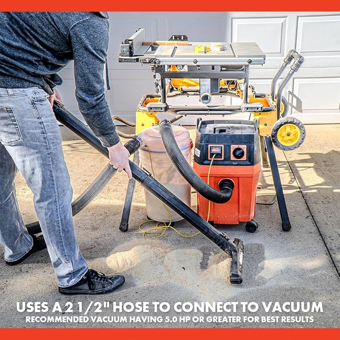 PRO, Low-Profile Dust Separator for Shop Wet/Dry Vacuums, Up to 99.9% efficiency, Fits Standard-Lid Gallon Buckets, Made in USA. (One Dust Collector, One Hose)