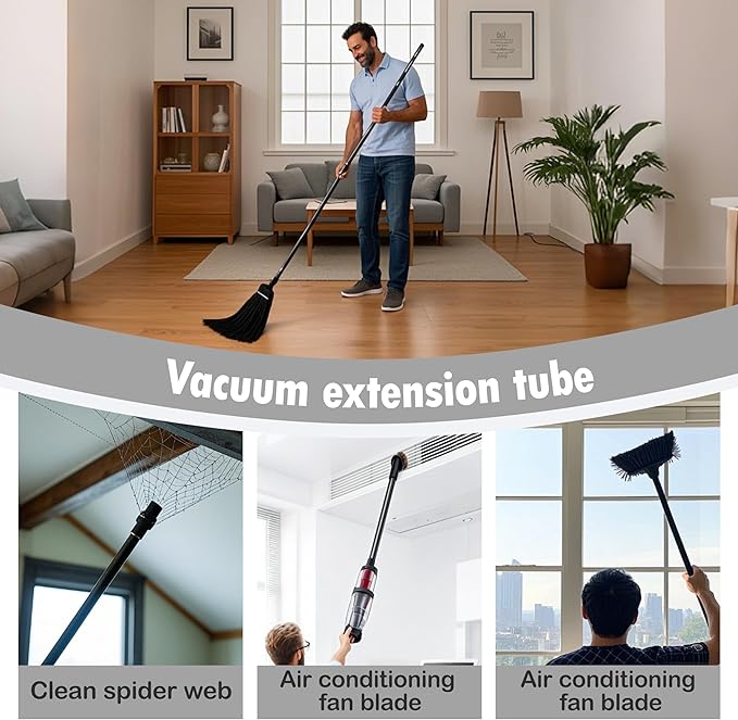 3Pack Vacuum Extension Tubes, 1.25 Inch Diameter, 14.76 Inch Length - Black | Compatible with 1-1/4 Inch Hose Wet/Dry Vacuum Cleaners | Versatile Tool (Black, 3 P 14.76 ")